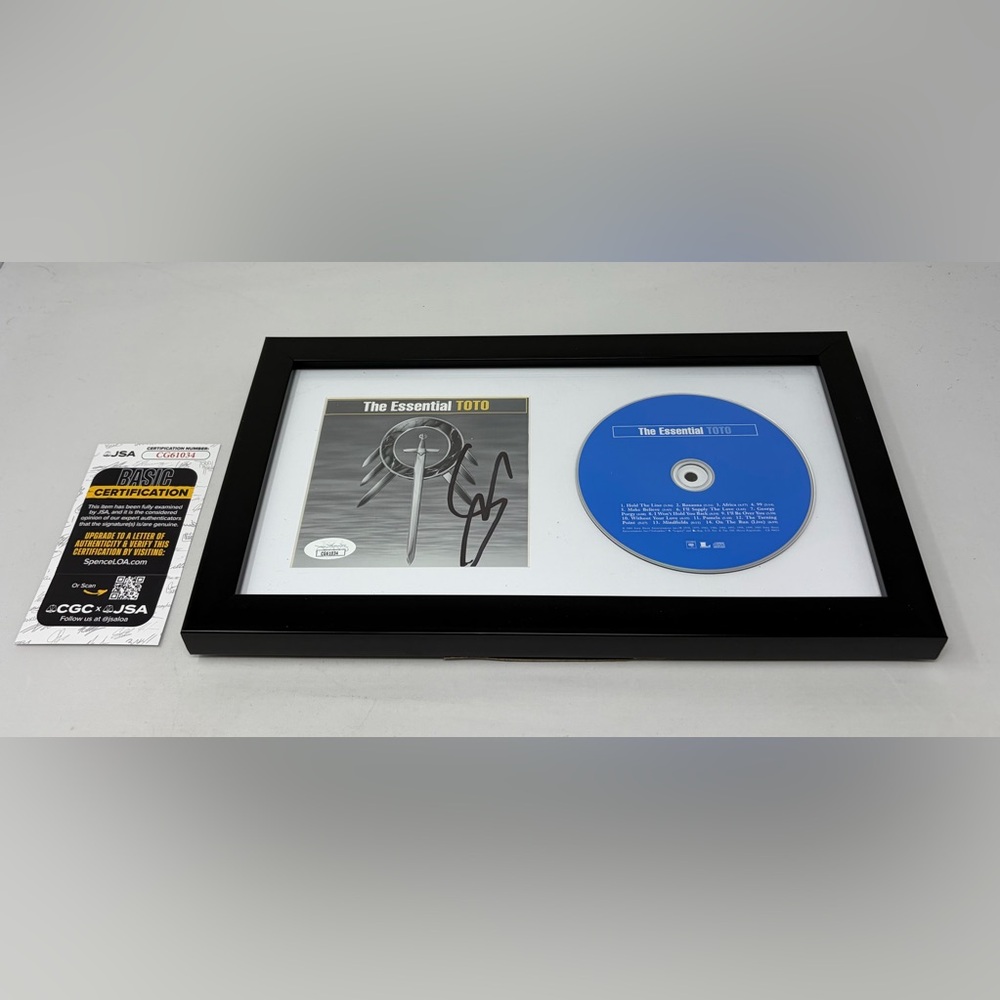 Steve Lukather of Toto signed‎ The Essential CD Cover Framed JSA COA